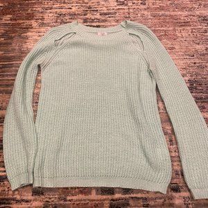 Tobi Cutout Mint Sweater Size L